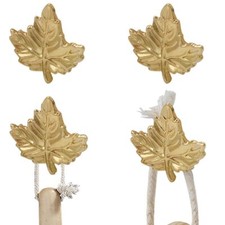 Rustic Coat Hooks Maple Leaf Shape Hooks 4Pcs Gold Coat Hooks Wall Hooks Hook...