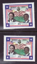 Liberia # 1069-70 MNH 1988 Second Republic Set