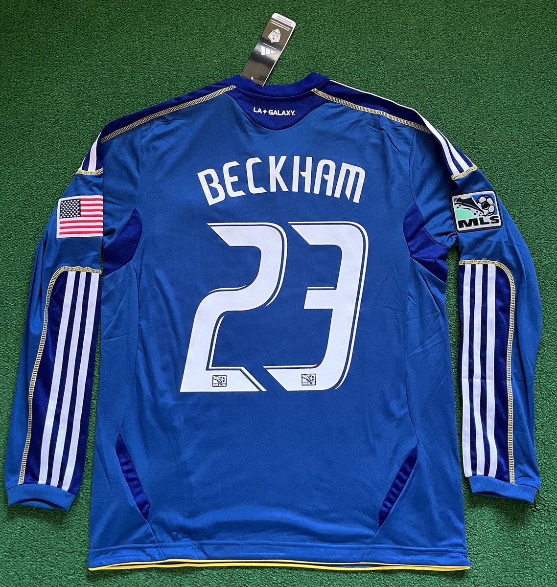 NEW LA Galaxy 11/12 Long Sleeve Away Jersey “Beckham 23” (Large