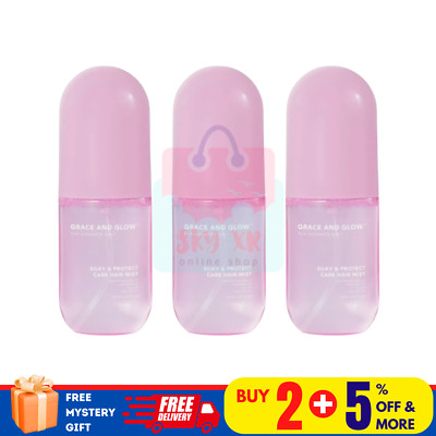 3 x Grace And Glow BO Silky & Protect Care Haar Vitamin Mist 100 ml kostenlos...