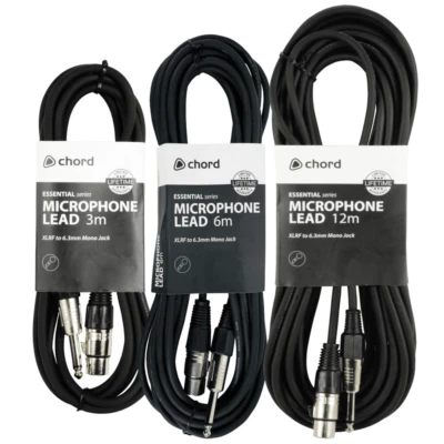 UKDJ Audio Signal / Microphone Leads Female XLR to 1/4" Mono Jack 6.35mm Cable SHIELD