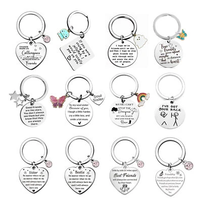 Best Friend Birthday Xmas Gifts Keyring for Women Girls Ladies Bff Sister Bestie