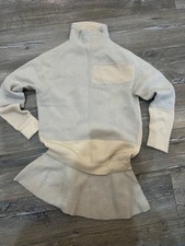 Vintage Alexander McQueen Cashmere Wool Dress Size M Beige
