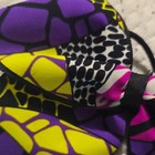 Fabric Bow Hair Tie Black Elastic Multicolor Animal Print Purple Yellow Pink — photo 2