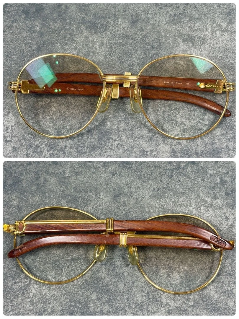Cartier Gold Round Sunglasses for Men for sale | eBay
