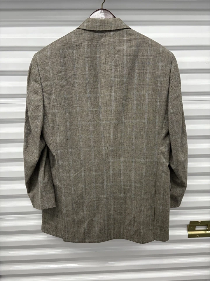 Traje a cuadros a rayas marrón azul lana Burberry Foto 3 de 4