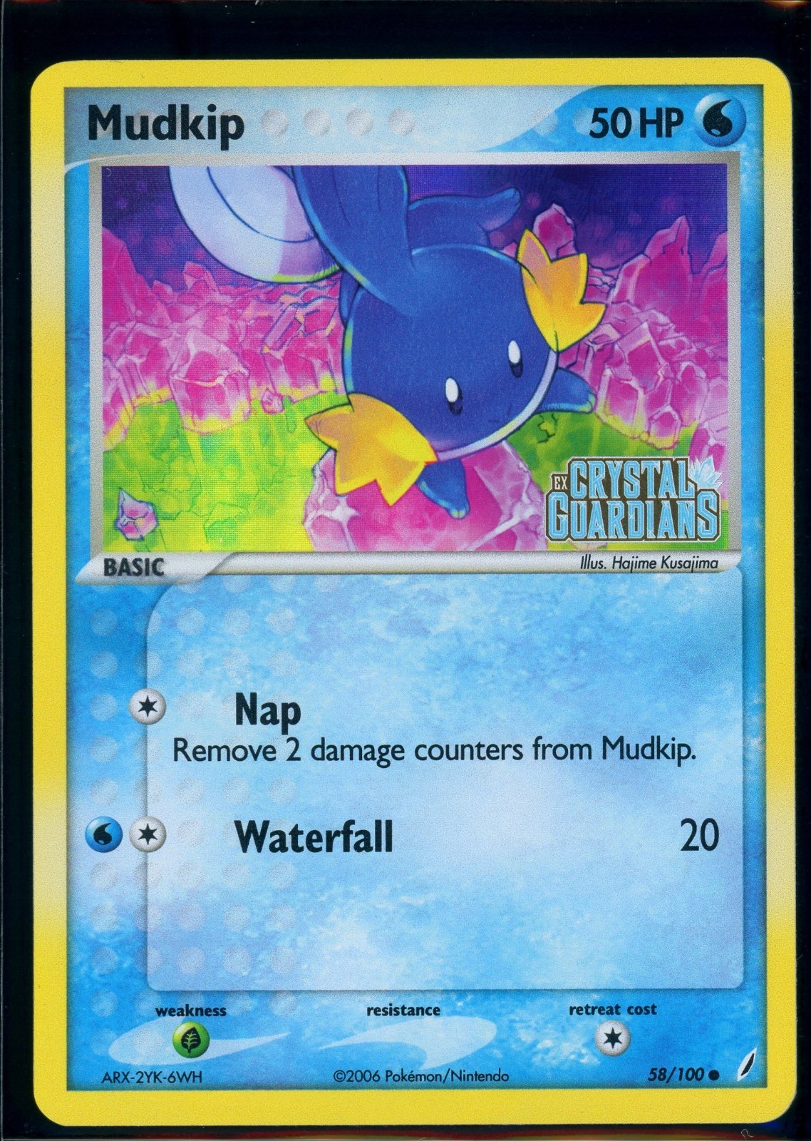Pokemon EX CRYSTAL GUARDIANS - #58/100 Mudkip - Reverse Holo - ENG - Near Mint-