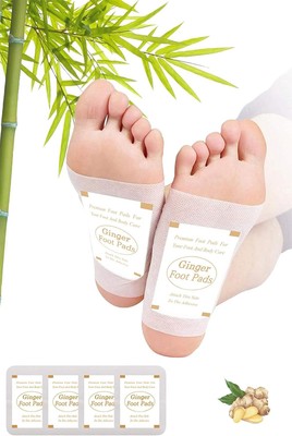 Foot Pads, Ginger Natural Powder Bamboo Vinegar White 