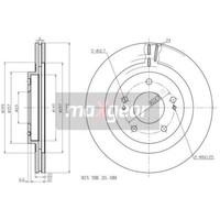 Maxgear 2X Bremsscheibe Vorne Ø285 Mm InnenbelüFtet FüR Mitsubishi Pajero Pinin