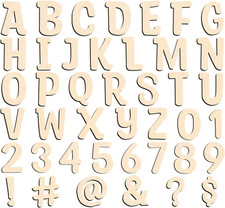 168 Pcs Wooden Letters 1 Inch for Crafts with Storage Box Unfinished Wooden Alph