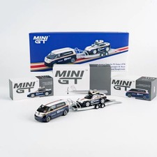MINI GT 1:64 Porsche 911 Offroad Rally Team VW ID.Buzz Hauler Trailer MGTS0019