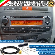 CAVO AUX + KIT SMONTAGGIO STEREO FIAT GRANDE PUNTO 1,5 METRI RETROFIT BLUETOOTH