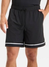 All In Motion 7 BLACK Basketball Athletic short elastic tie Quick dry wicking