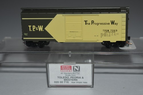 Carro de carga de una sola puerta escala N MTL 02000716 Toledo Peoria & Western 40' 7069 C52725 | Zustand: Used