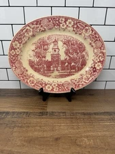 Homer Laughlin Early American Homes Independence Hall 12" x9 " Oval Platter