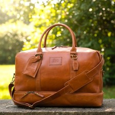 Borsone da viaggio in vera pelle borsa palestra unisex vintage bagaglio pernottamento weekend
