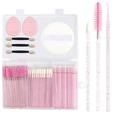 Upgrade 206pcs Disposable Makeup Applicators Kit, Mascara brush/Lip Applicato...