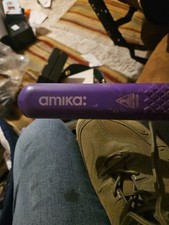 Amika Hair Straightner Strand Perfect Ceramic Styler Purple AM5570 1 Inch