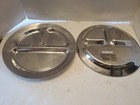 Coleman camping 12 inch divided plates pair Stainless steel shiny Camping Camp  — photo 1