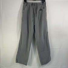 Crazy Shirts Hawaii Men's Medium Gray Chino Pants Beach Drawstring Crater Dyed