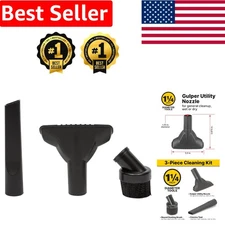 1.25 Inch Cordless Cleaning Kit: Round Brush, Crevice Tool & Gulper Nozzle