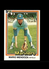 Mario Mendoza 1981 Donruss Baseball Card #45 Seattle Mariners