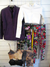 Womens Lot of 7 Exercise Running Top Capri Leggings CK Earth Yoga Set S