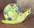 FENTON Glass Dandelion SNAIL Lovely Butterfly Floral Bird Design Rachelle  OOAK