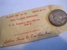 1958D BEN FRANKLIN HALF DOLLAR COIN IN LITTLETON STAMP&COIN CO ENVELOPE