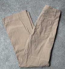 Maeve The Colette Pants Womens 26 Tan Full Length Wide Leg Utility High Rise