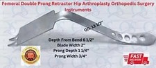 Instrumentos ortopédicos de cirugía de artroplastia de cadera retractor de doble punta femoral