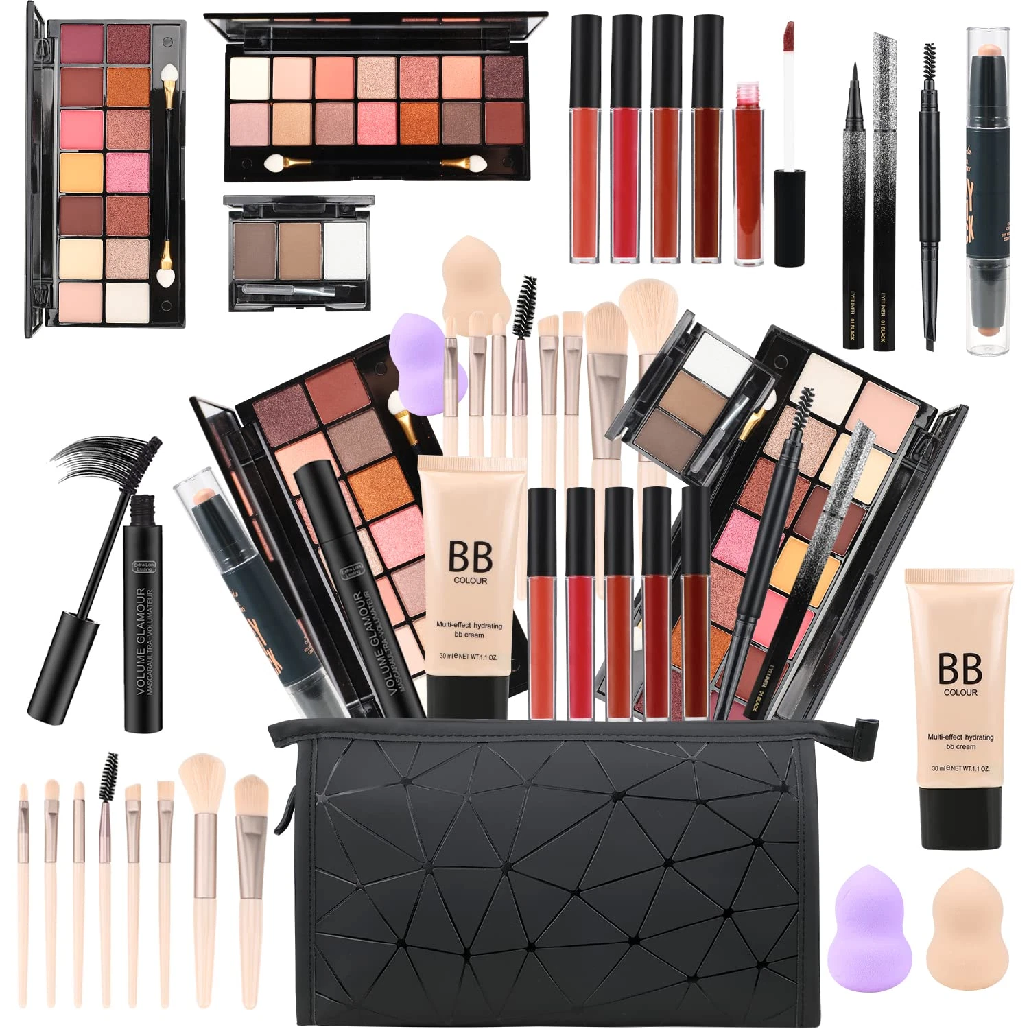 All in One Makeup Gift Set for Women Full Kit For2X14-Color Eyeshadow Palettes,5
Opens in a new wind