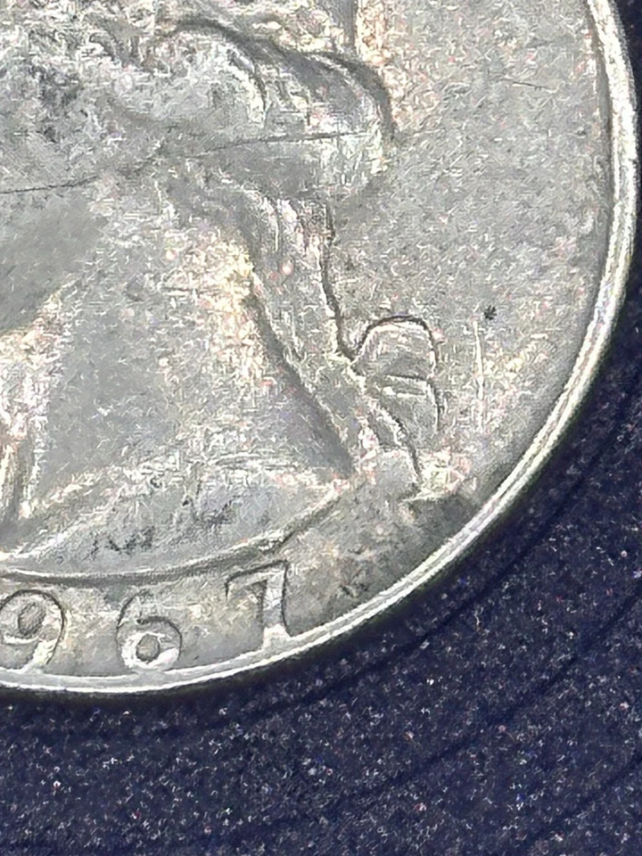 1967 Quarter No Mint Mark, Obverse And Doubled Die Reverse Error. (Very Rare) - Image 3 of 4