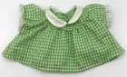 Vintage Cabbage Patch Kids Green & White Gingham Top Outfit Coleco