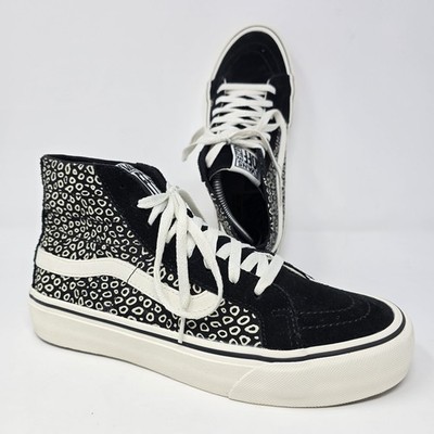 VANS Sk8-Hi Decon Sneakers Womens 8.5  Suede Canvas Sting Ray Black Skate Shoes
