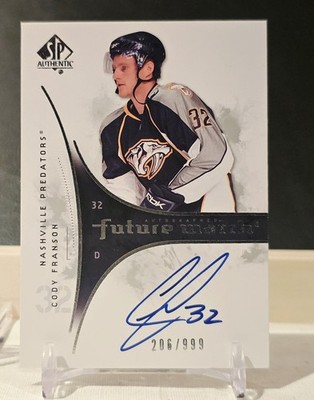  2009-10 SP Authentic Future Watch 516/999 Cody Franson #228 Rookie Auto RC 