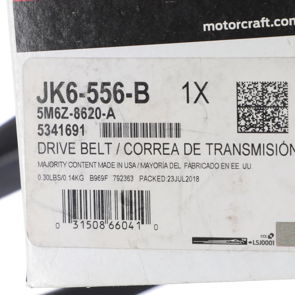 Correia de transmissão genuína Ford Mercury 2005-2009 Escape Mariner Serpentine 5M6Z-8620-A - Imagem 4 de 4