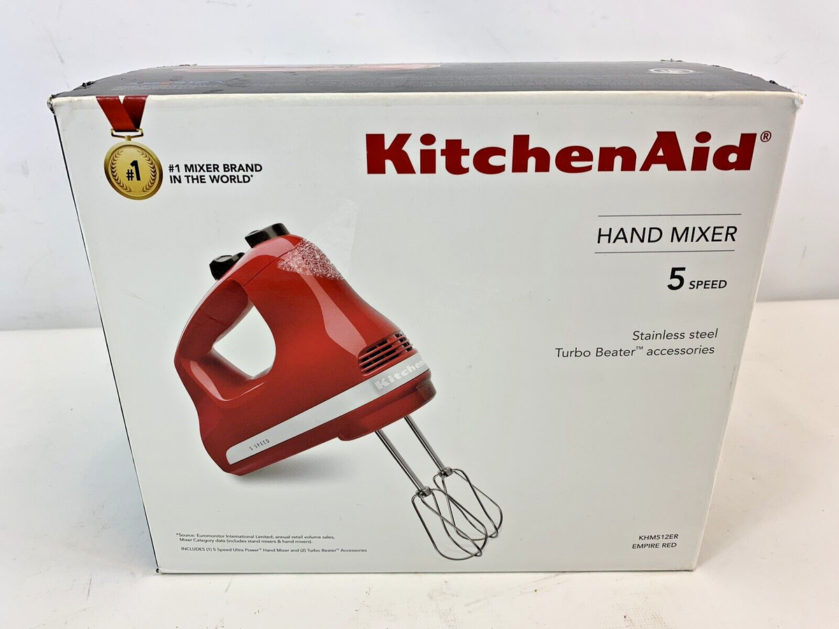 NEW KitchenAid Ultra Power 5-Speed Hand Mixer Empire Red NEW