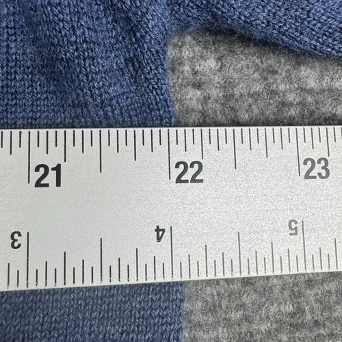 Vintage John Ashford Fine Italian Merino Wool Sweater Men's XL Blue Collared - Picture 5 of 7