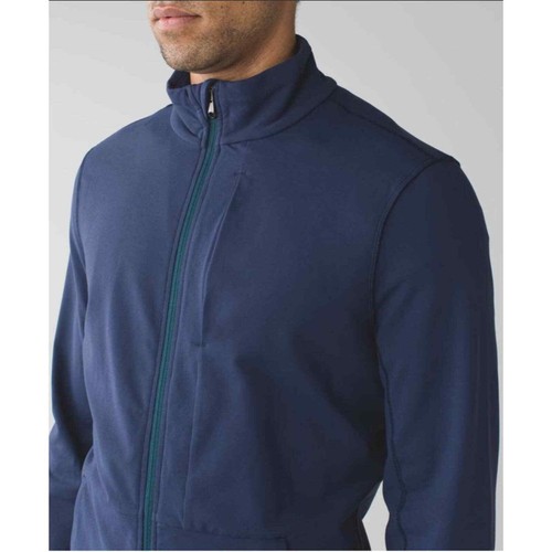 Lululemon Athletica Navy Blue Full Zip-Up PrePost Luon Jacket Men's Size Medium - Picture 5 of 12
