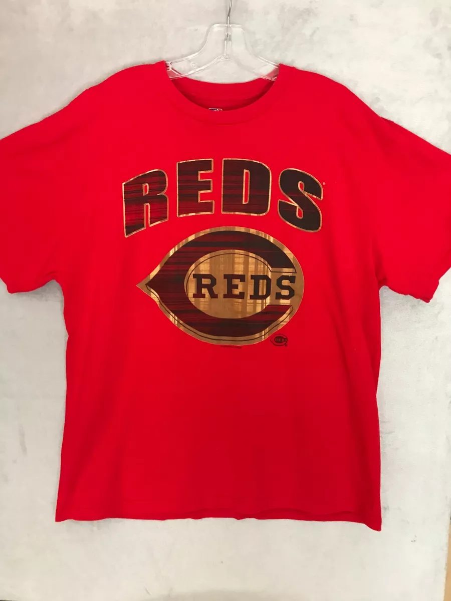 Cincinnati Reds Retro Big Gold Logo T-Shirt Genuine MLB Merch SS Unisex  Size XL