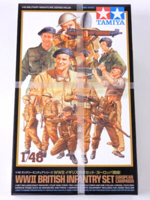 Tamiya 1/48 Scale WWII British Infantry Set - 16 Figures, European Campaign, Plastic Model - View #5