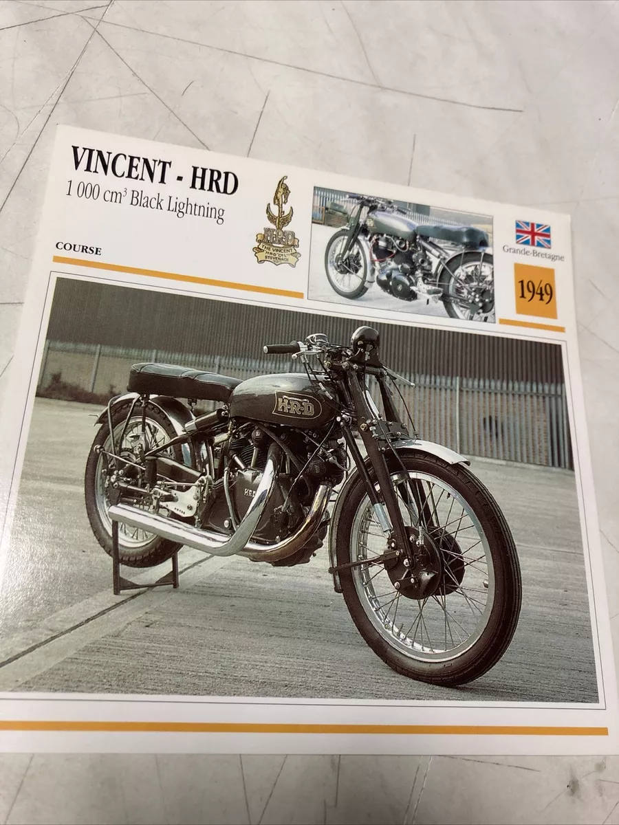 Vincent Hrd 1000 Black Lightning 1949 Card Motorbike Of Collection