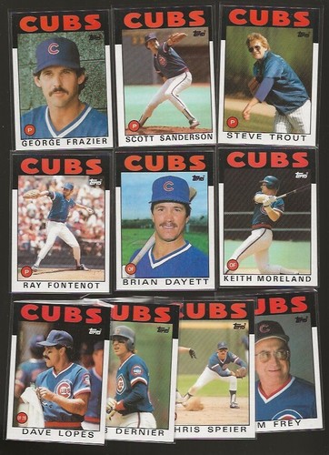 1986 TOPPS CHICAGO CUBS TEAM SET OF 28 CARDS W/ RYNE SANDBERG NRMT-MT SHARP - Bild 3 von 3