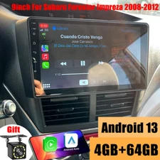 9'' CARPLAY FOR 2008-12 SUBARU FORESTER ANDROID 13 CAR STEREO RADIO NAVI GPS+Cam