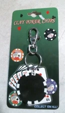 Clay Poker Chip Keychain FREE SHIPPING