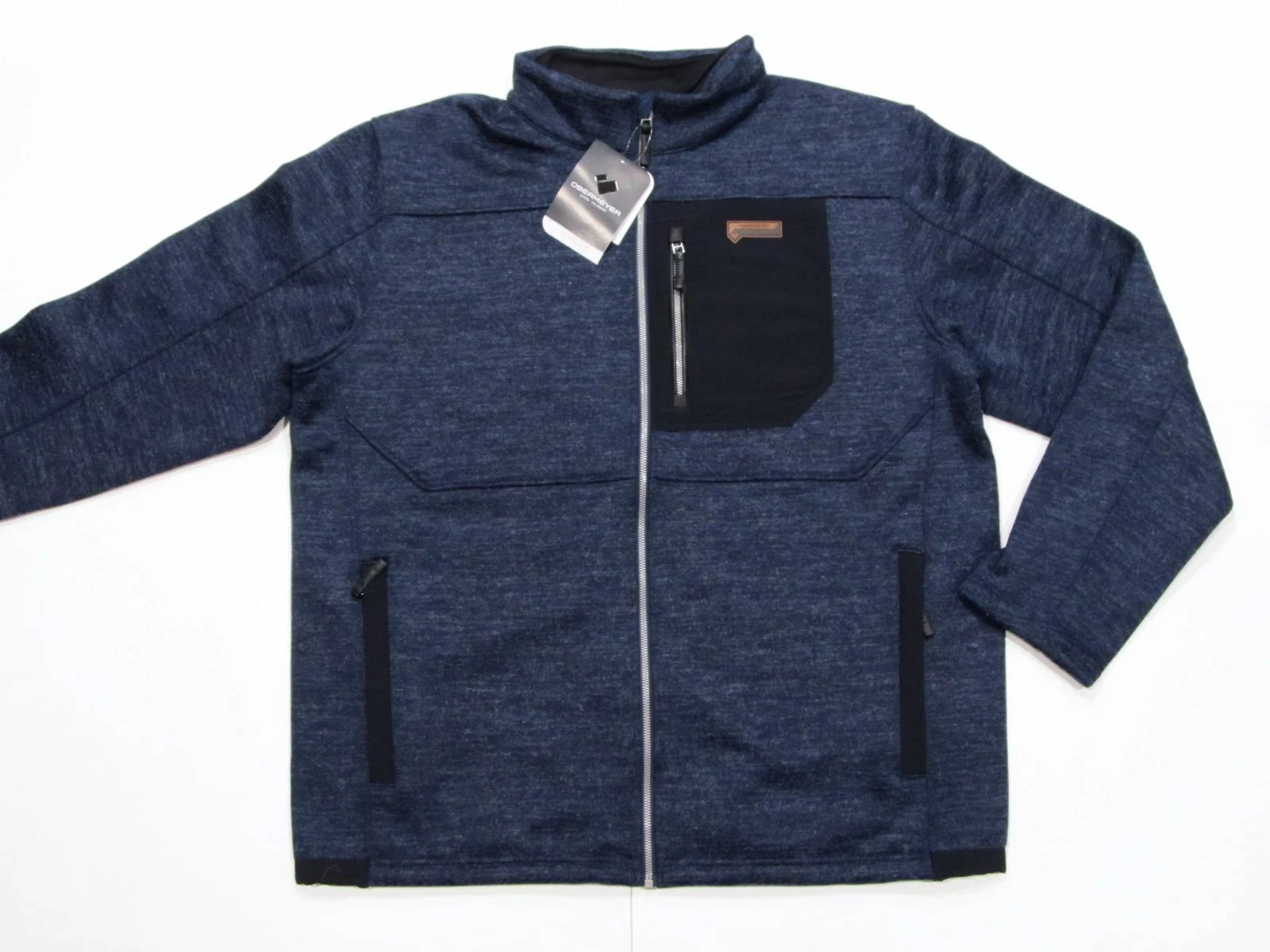 New with tag NWT Mens OBERMEYER Storm Blue Gunter Fleece-Lined Knit Jacket XXL