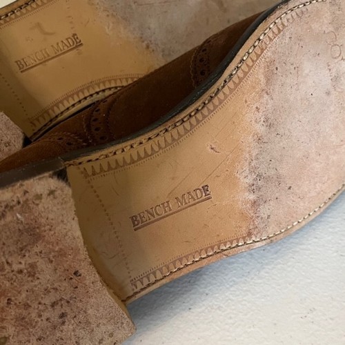 Cole Haan Bench Made Brown Suede Brogue Oxfords Men's Sz 11.5 C Made in England - Picture 7 of 9