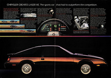 1983 Chrysler Laser Xe Turbo Faster Than Z28 Mustang Gt 944 Rx7 Vintage Print Ad 1983 Chrysler Laser Xe Turbo Faster Than Z28 Mustang Gt 944 Rx7 Vintage Print Ad