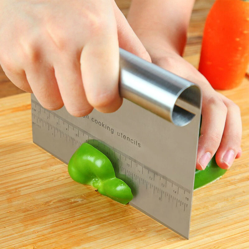 Stainless Steel Pastry Spatulas Cutter With Scale Pizza Dough Scraper Fondant
